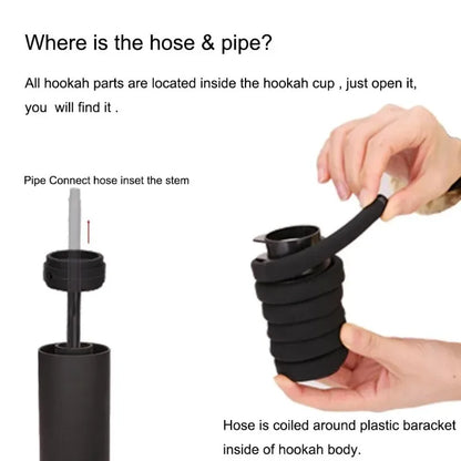 New Arabic Hookah Cup Portable Shisha Hookah Removable Fashionable Hookah Holder Portable Car Hookah Household Hookah in the Car